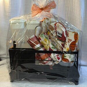 HOUSEWARMING THRIFTED GIFT BASKET - Includes Dishrack/Storage/Strainers & MORE!